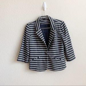 Express striped 3/4 blazer. Size L